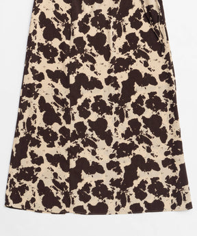 【25SPRING PRE-ORDER】COW Printed Maxi Skirt