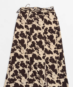 【25SPRING PRE-ORDER】COW Printed Maxi Skirt