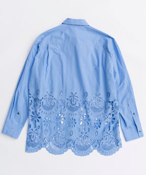 【26SPRING PRE-ORDER】Hem Embroidery Tie Shirt
