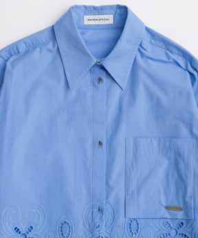 【26SPRING PRE-ORDER】Hem Embroidery Tie Shirt