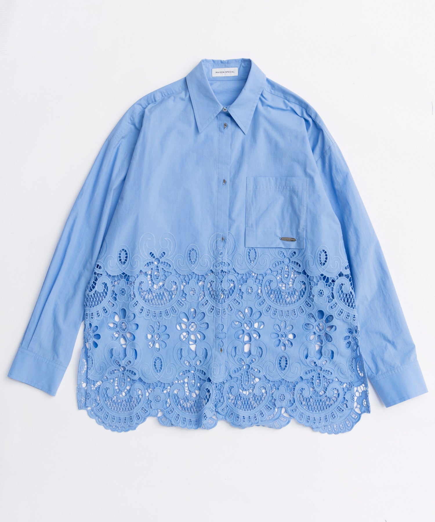 【26SPRING PRE-ORDER】Hem Embroidery Tie Shirt