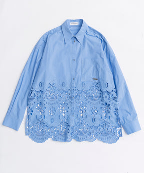 【26SPRING PRE-ORDER】Hem Embroidery Tie Shirt