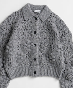 【26WINTER PRE-ORDER】Floral Mesh Cardigan