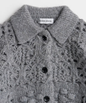 【26WINTER PRE-ORDER】Floral Mesh Cardigan