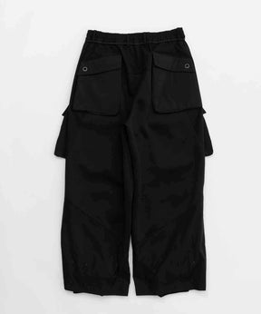【23AW PRE-ORDER】Tech Different Material Combination Eyelet Wide Cargo Pants