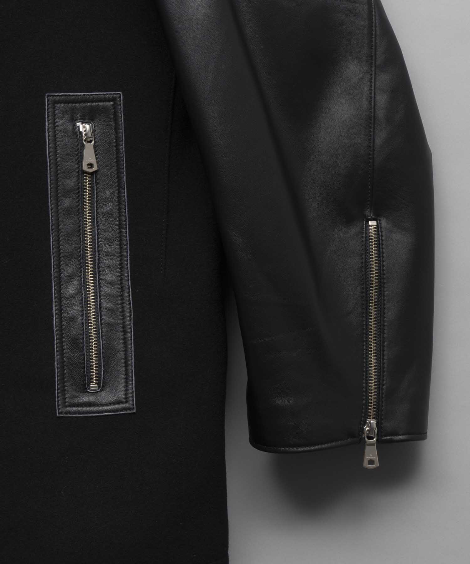 【24AW PRE-ORDER】Sheep Leather Prime-Over Pea Coat