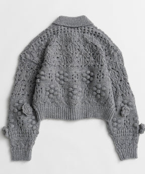 【26WINTER PRE-ORDER】Floral Mesh Cardigan