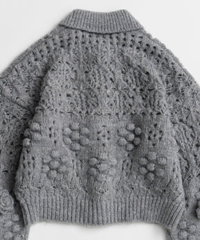 【26WINTER PRE-ORDER】Floral Mesh Cardigan