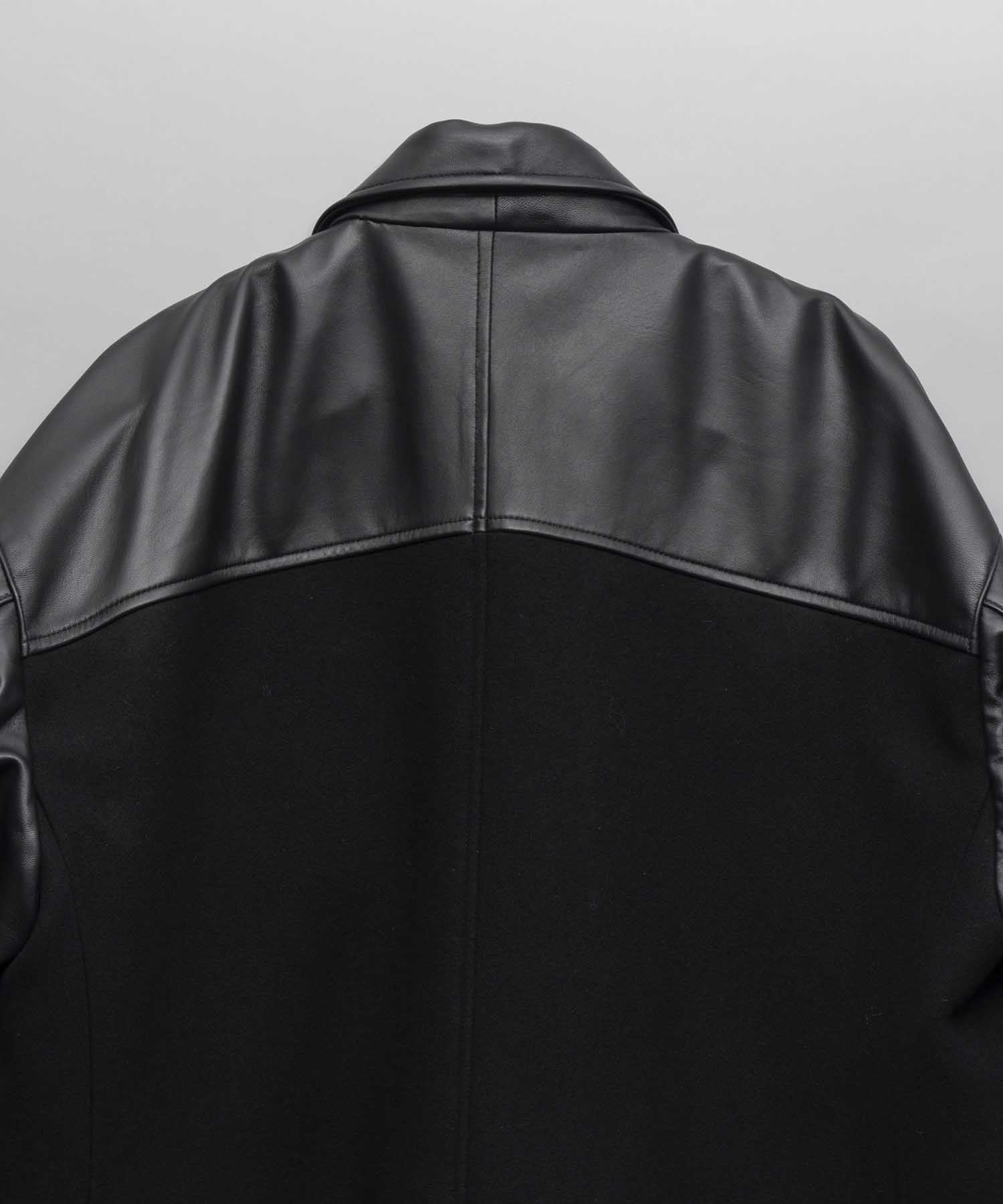 [24AW Pre-Order] Sheep Leather Prime-Over Pea Coat