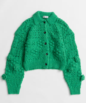 【26WINTER PRE-ORDER】Floral Mesh Cardigan