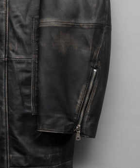 [24AW Pre-Order] Sheep Leather Prime-Over Pea Coat