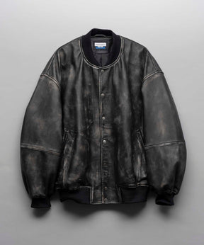 [24AW Pre-Order] Sheep Leather Prime-Over Stadium Jacket