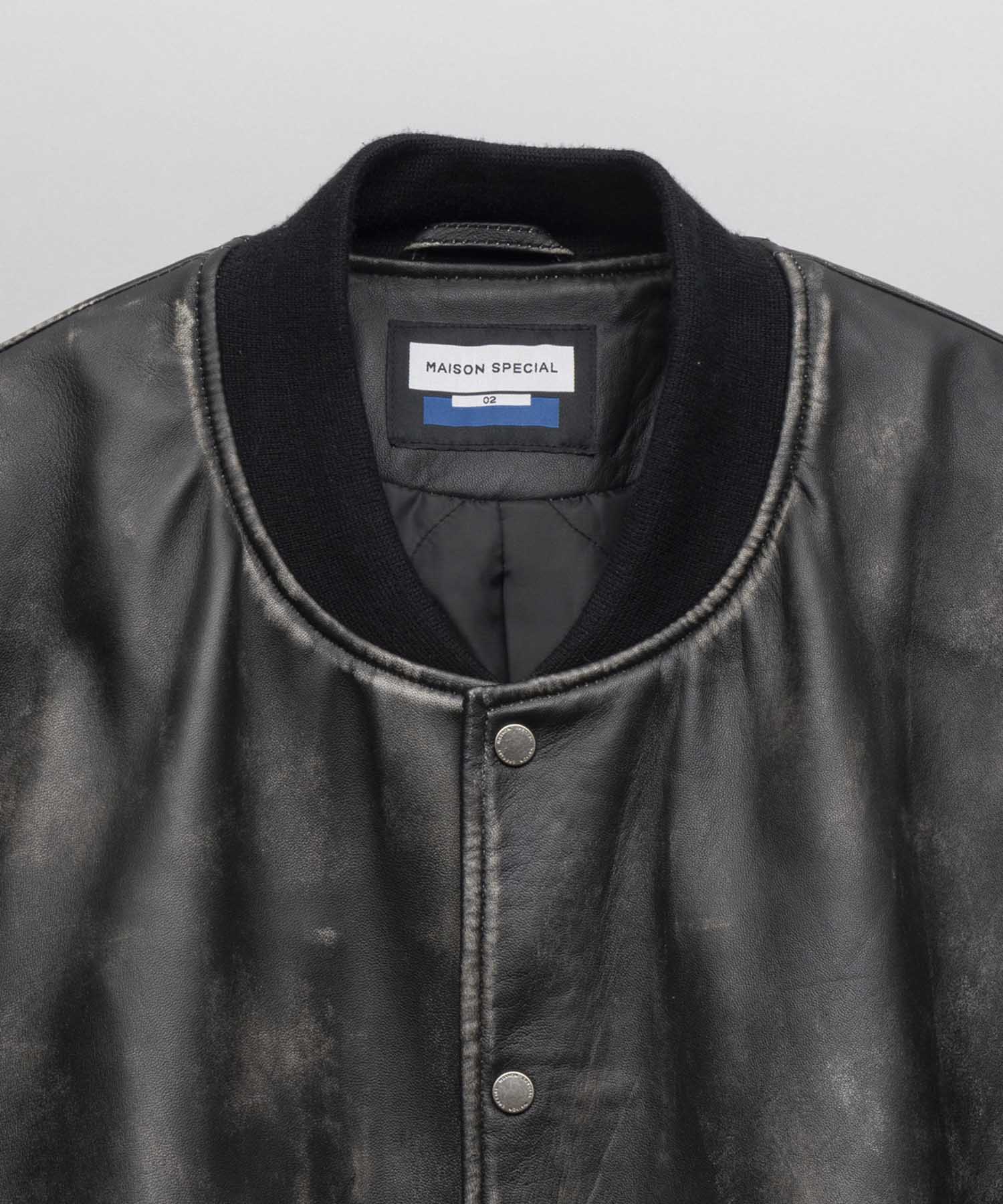 【24AW PRE-ORDER】Sheep Leather Prime-Over Stadium Jacket