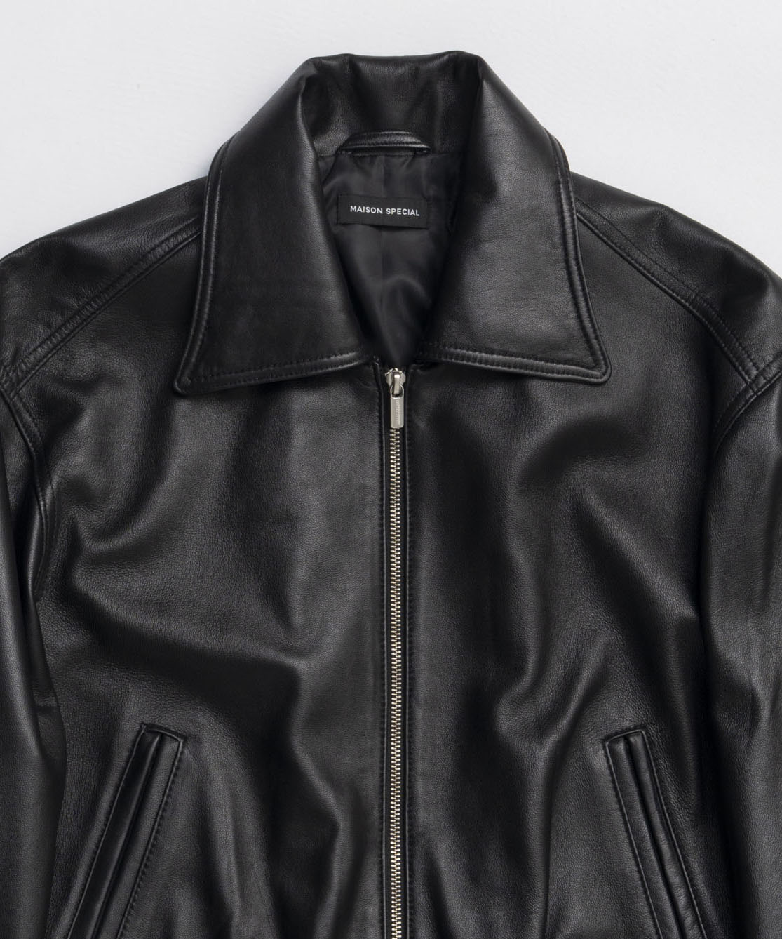 [25周期预订]真正的皮革拉链布鲁森