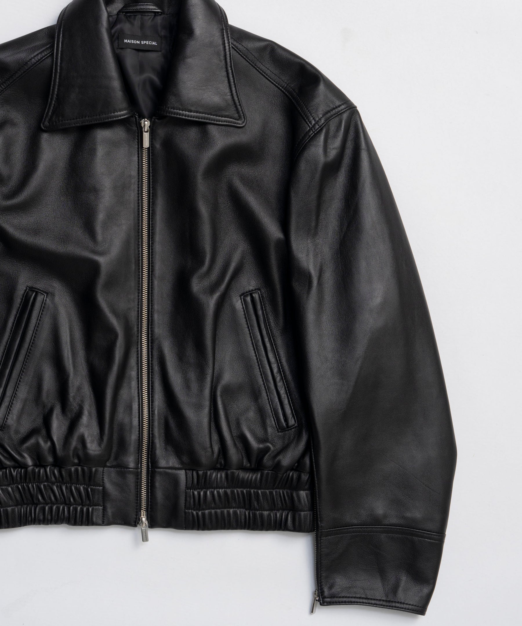 Real Leather Zip Blouson