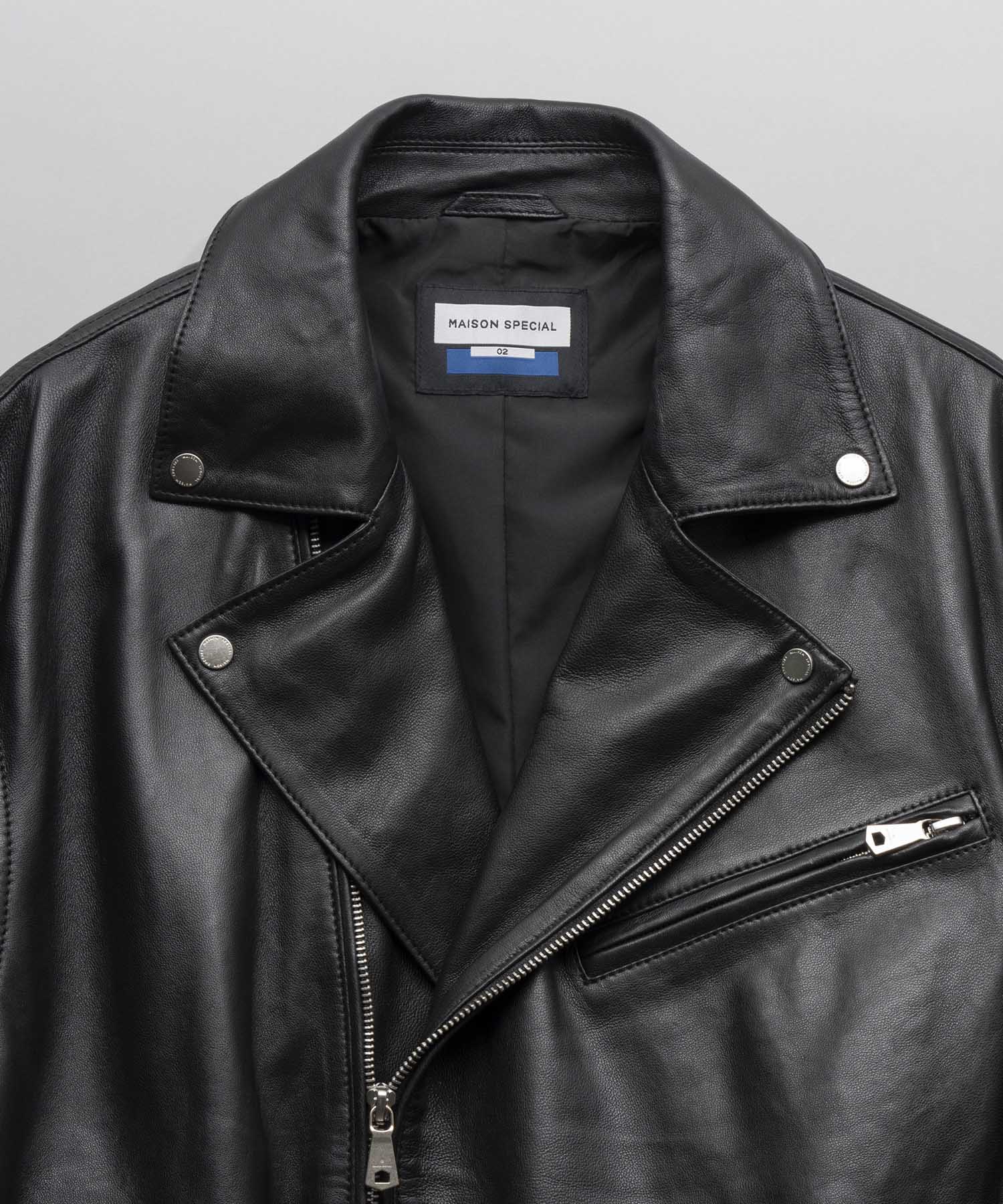 [24AW Pre-Order] Sheep Leather Prime-Over Double Rider Jacket