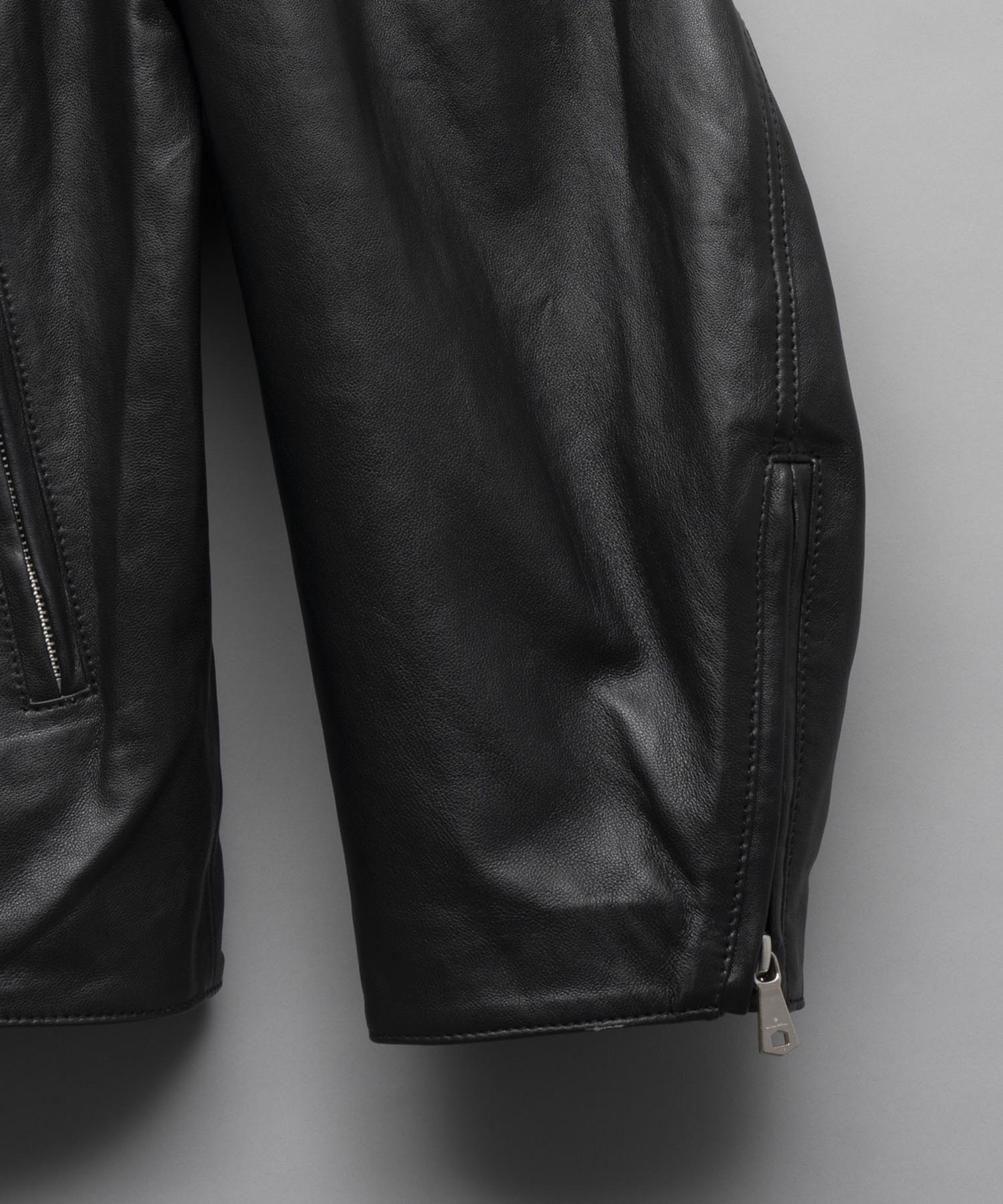 [24AW Pre-Order] Sheep Leather Prime-Over Double Rider Jacket