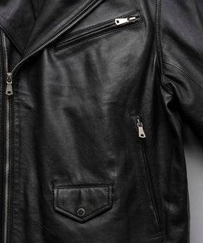 [24AW Pre-Order] Sheep Leather Prime-Over Double Rider Jacket