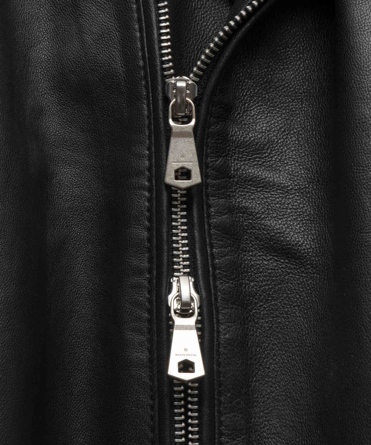 [24AW Pre-Order] Sheep Leather Prime-Over Double Rider Jacket