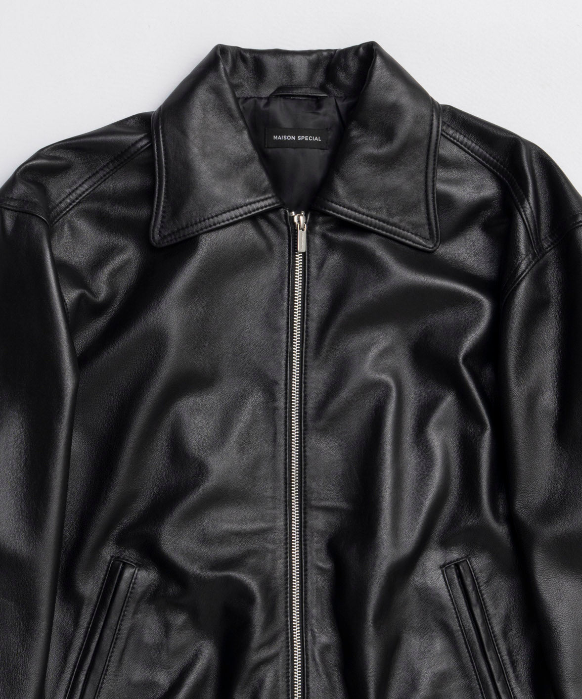 【値下】オーバーレザージャケット/MAISON SPECIAL MAISON SPECIAL ジャケット ブルゾン 「ユニセックスアイテム
