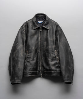 [24AW Pre-Order] Sheep Leather Prime-Over Single Rider Collaled Jacket