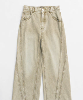 【25SPRING PRE-ORDER】Wide Straight Colored Denim Pants