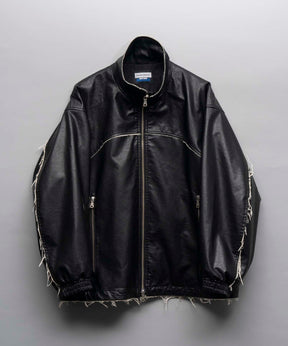 [24AW Pre-Order] Artificial Leather Prime-Over Zip-Up Blouson