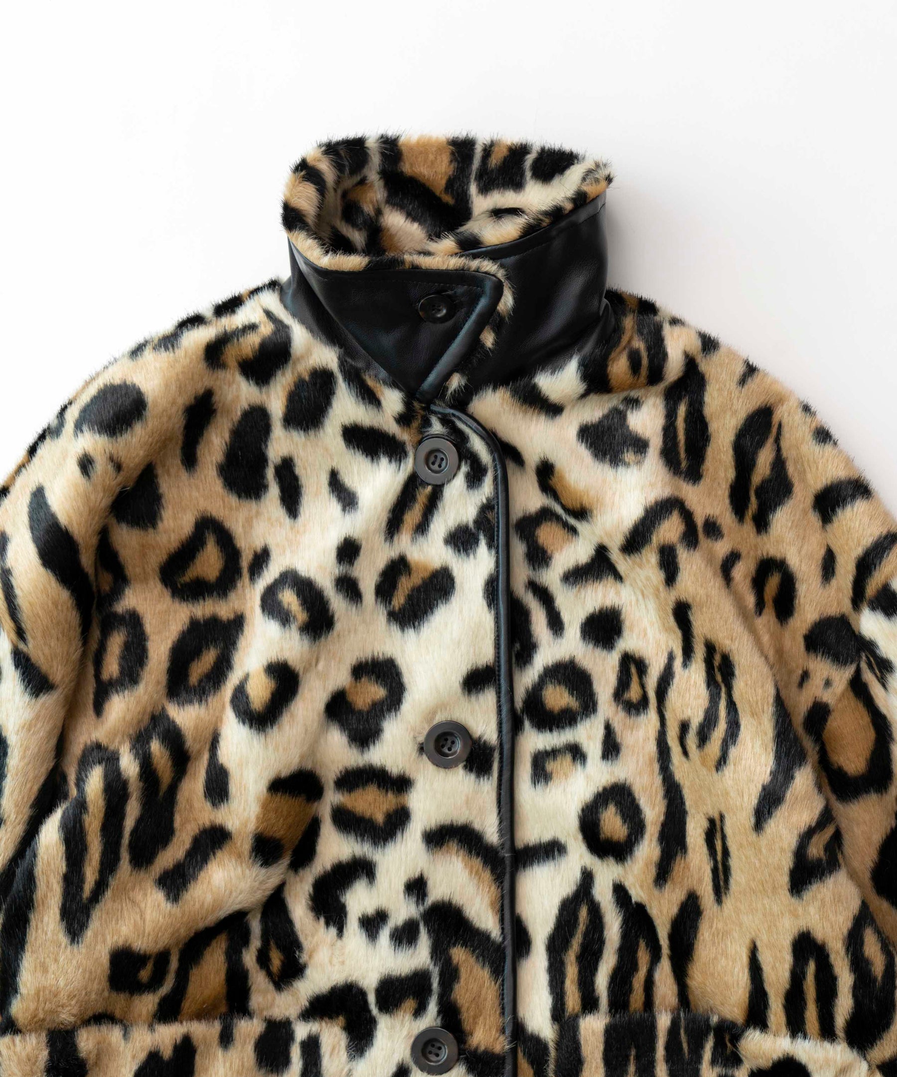 Leopard Soutien Colored Fur Coat