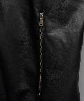 [24AW Pre-Order] Artificial Leather Prime-Over Zip-Up Blouson