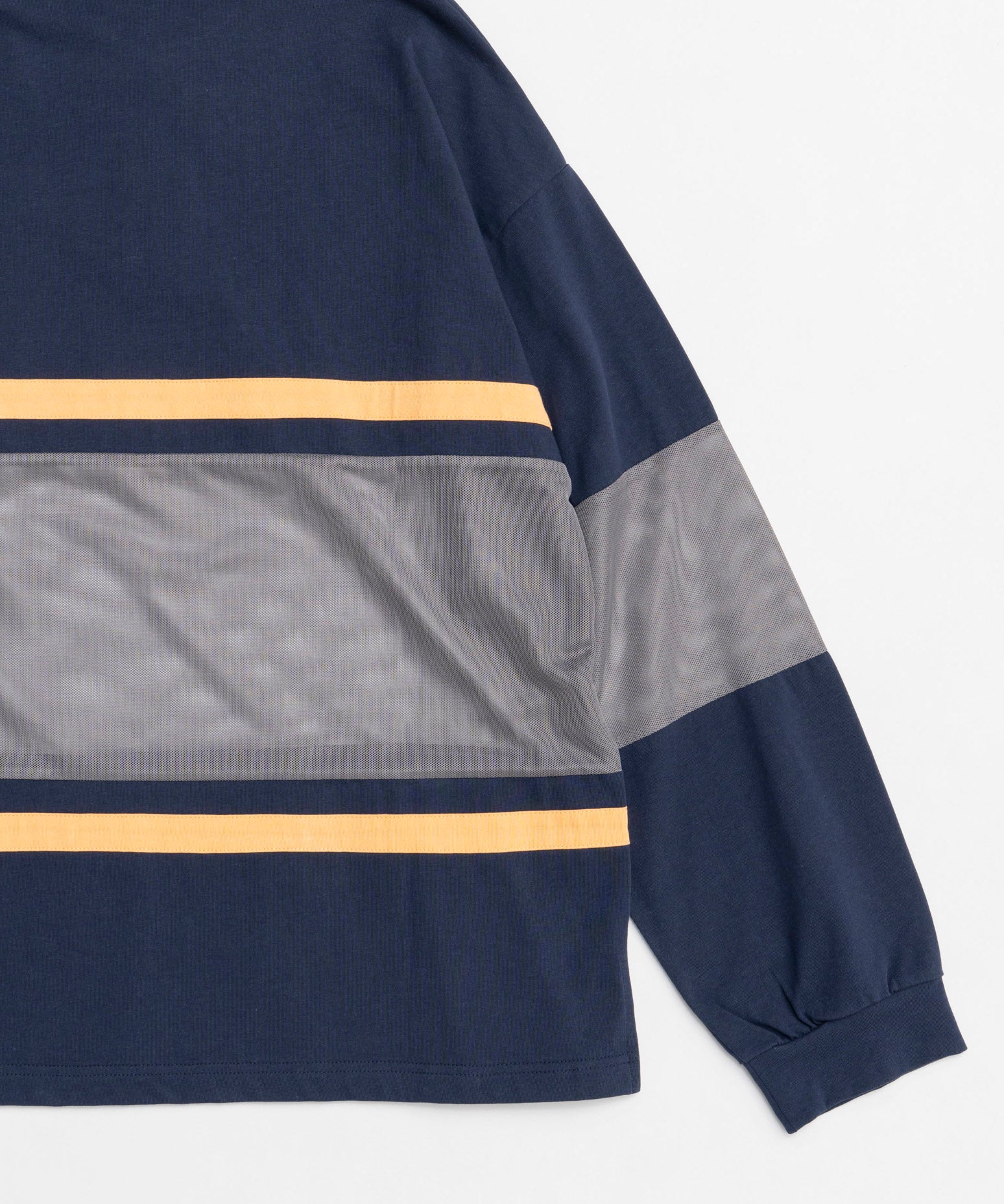 【25SPRING PRE-ORDER】Mesh Fabric Combination Rugby Shirt