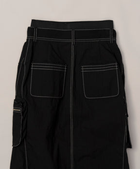 Multi Pocket Layered Cargo Skirt