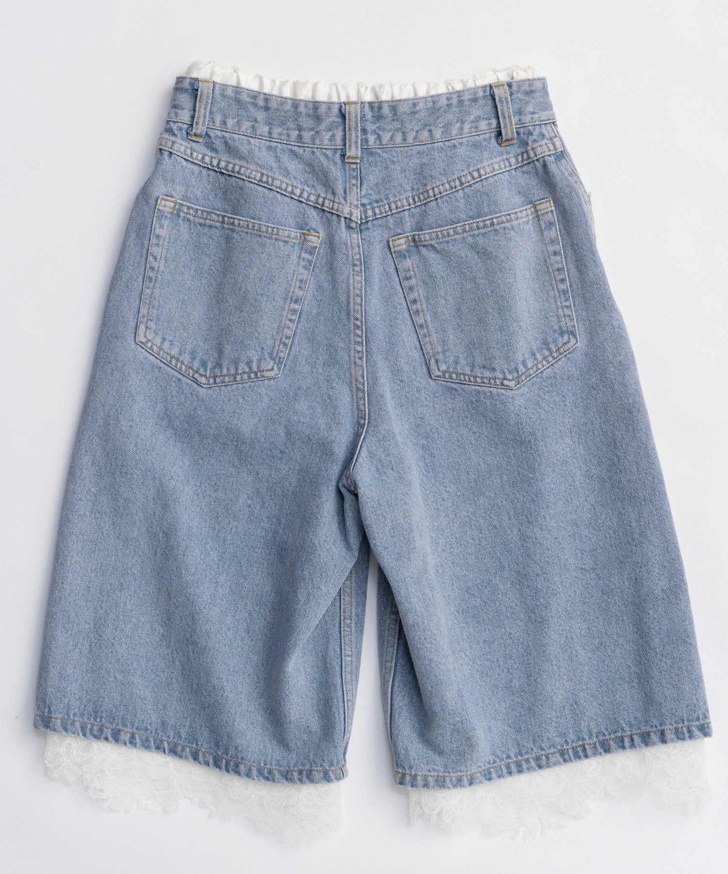 【26SPRING PRE-ORDER】Multi-Way Layered Denim Shorts