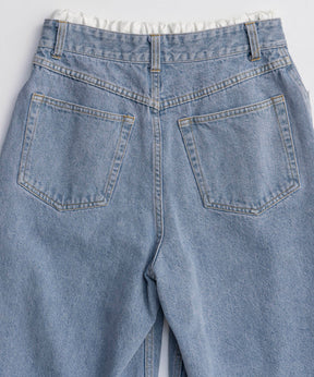【26SPRING PRE-ORDER】Multi-Way Layered Denim Shorts