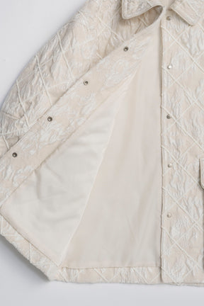 [25WINTER PRE-ORDER] Multi Fabric Mole Quilted Blouson