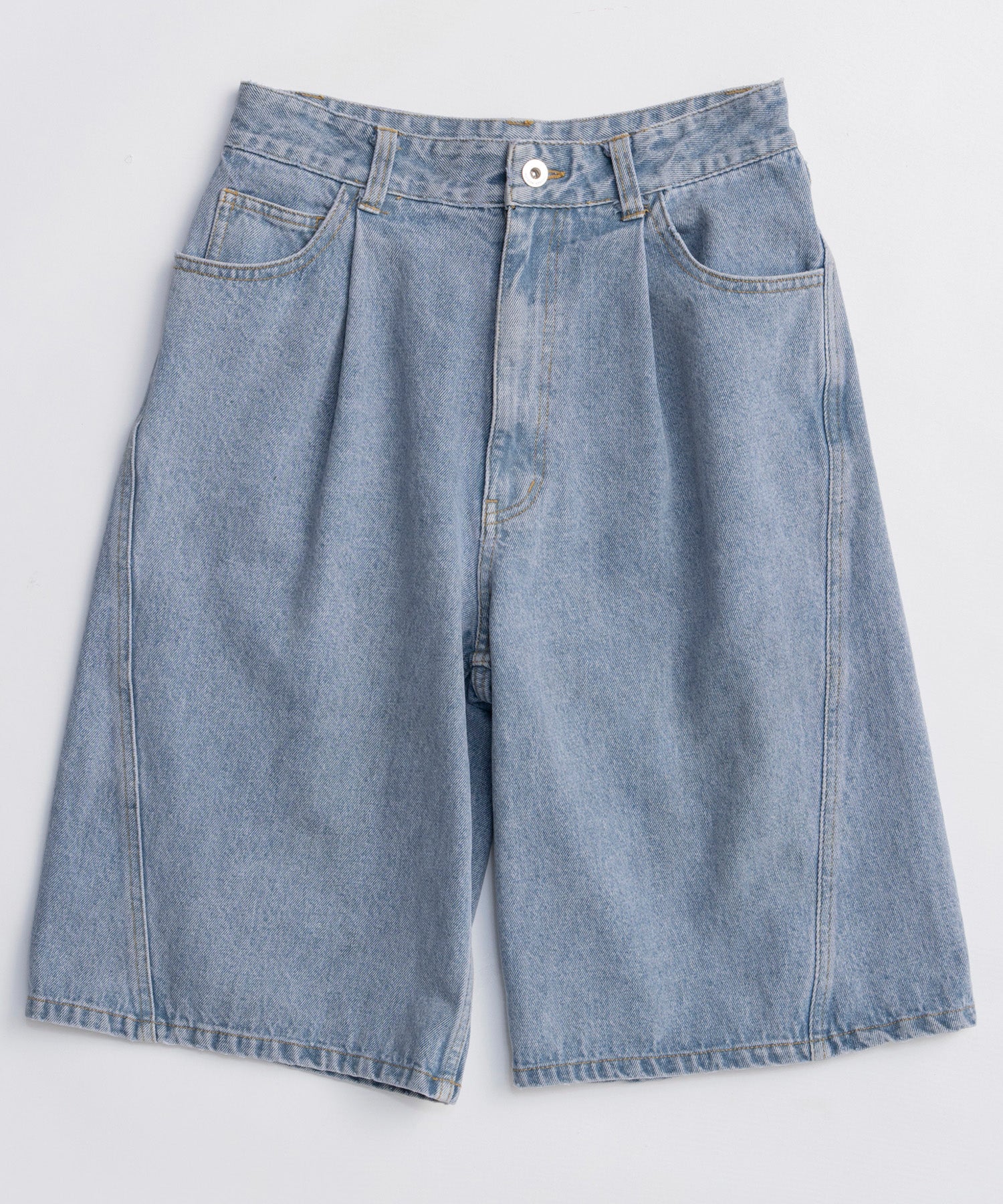 【26SPRING PRE-ORDER】Multi-Way Layered Denim Shorts