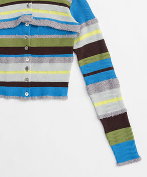 【25SPRING PRE-ORDER】Multiway Colorful Border Cardigan