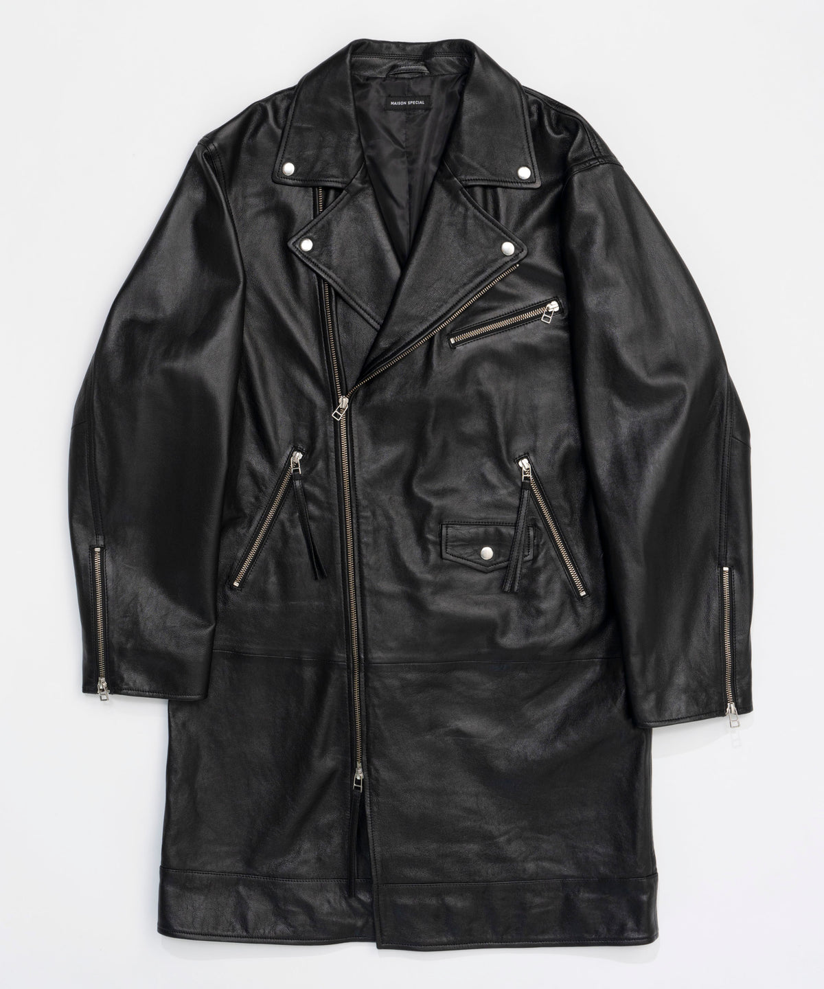 【24AUTUMN PRE-ORDER】Leather Riders Long Jacket