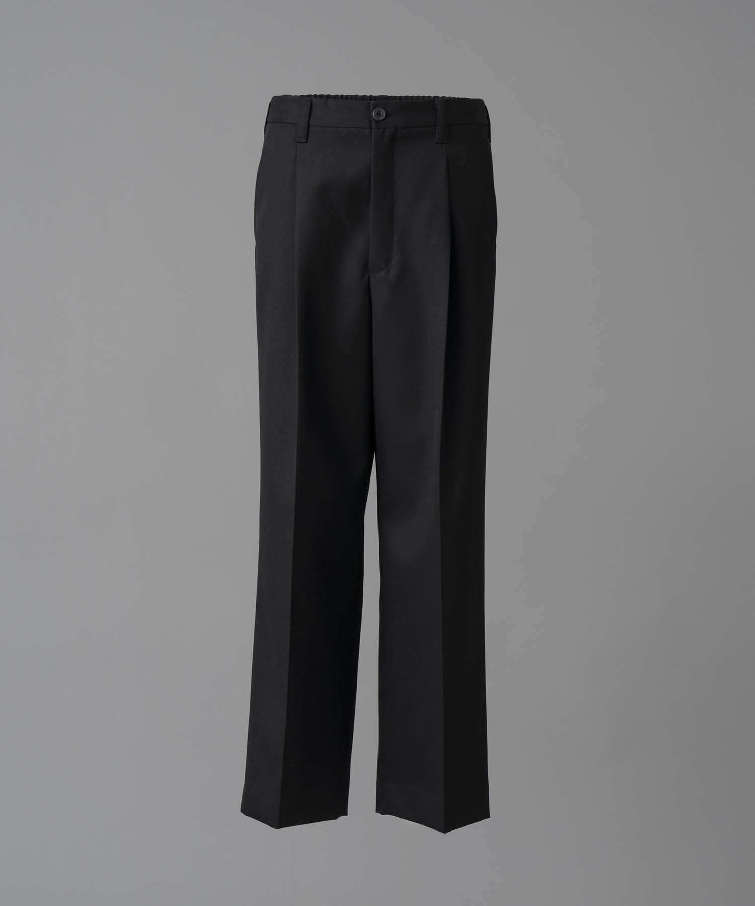 4 Colors CHAMBRAY WASHABLE WOOL PRIME-WIDE ONE TUCK PANTS