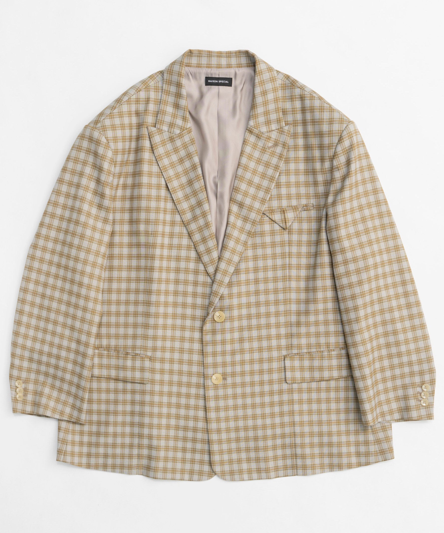 【25SPRING PRE-ORDER】Plaid Pattern Oversize Single Jacket