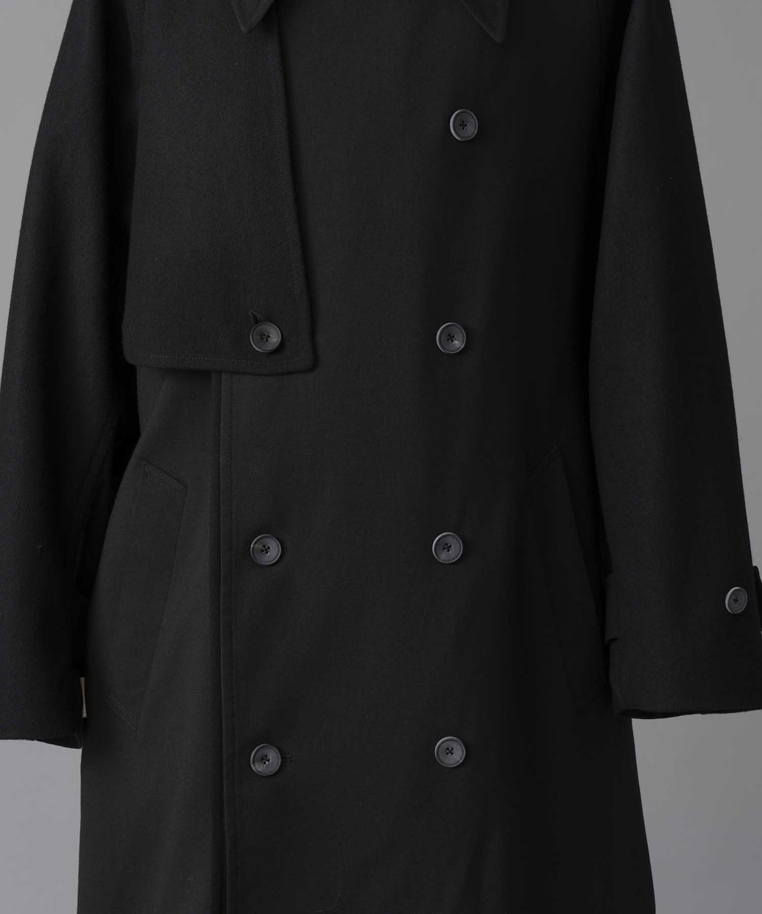 [24AW Pre-Order] SUPER170S Prime-Over Melton Balmachan Coat (Copy)