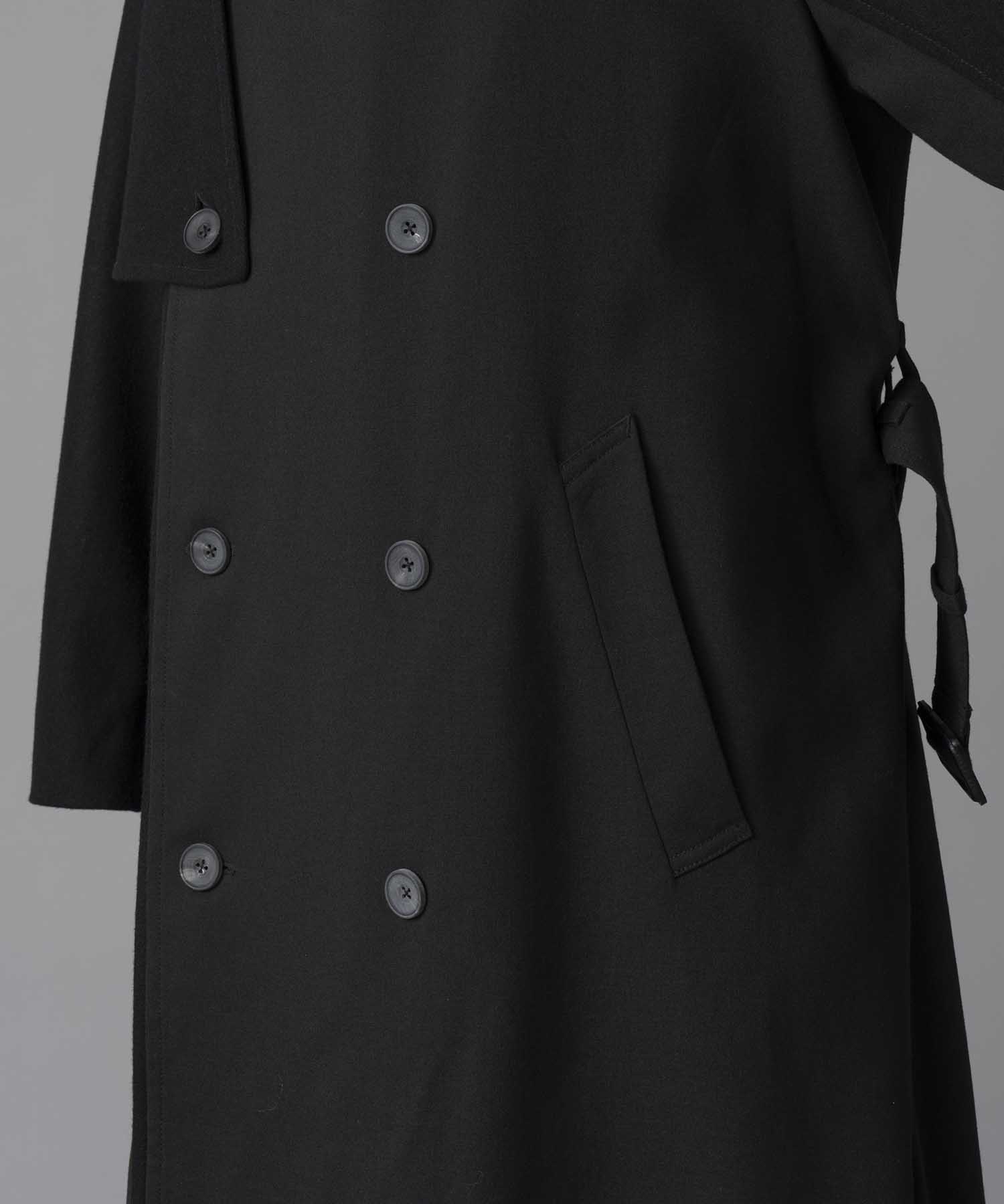 [24AW Pre-Order] SUPER170S Prime-Over Melton Balmachan Coat (Copy)