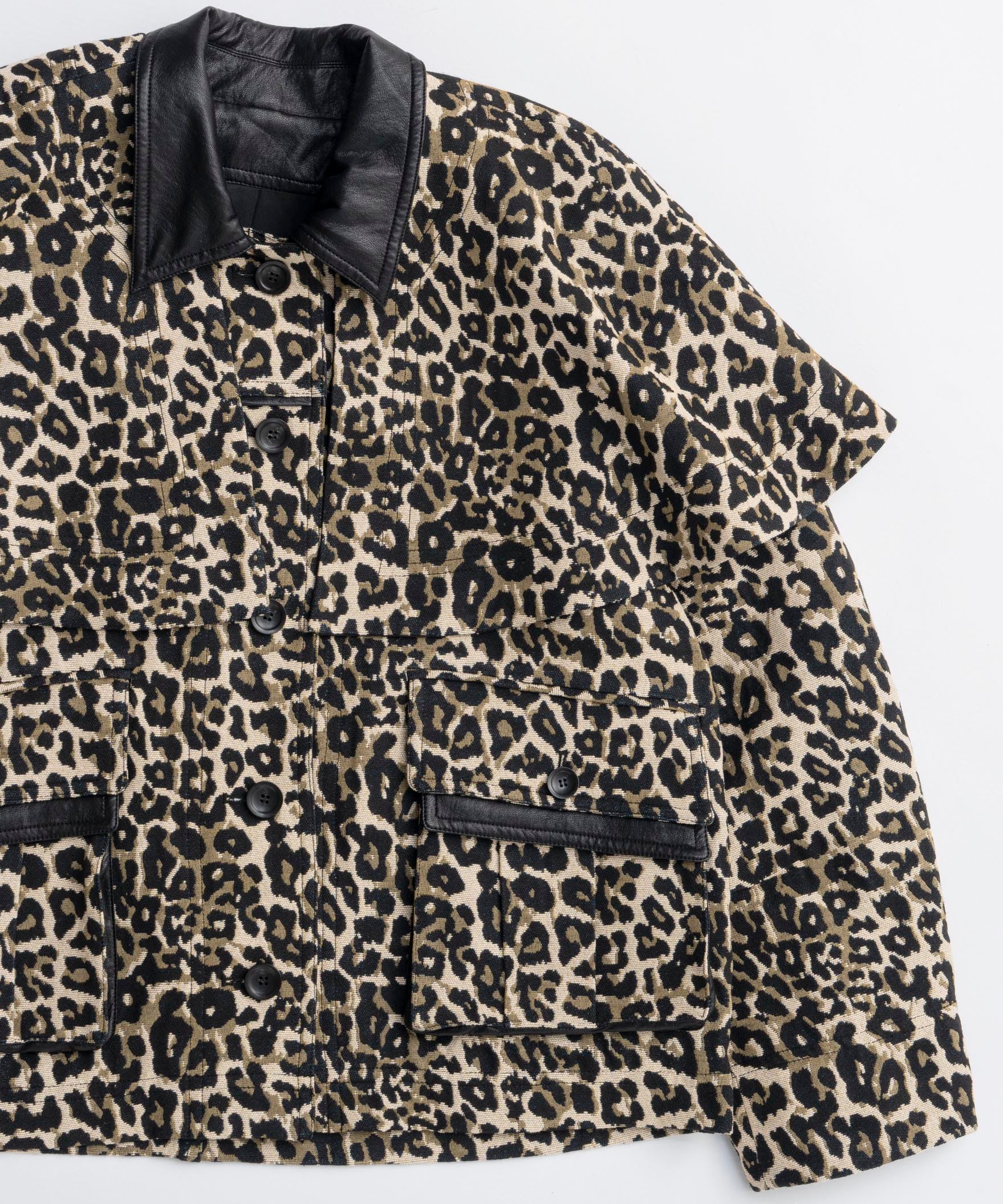 leopard Military Cape Jacket