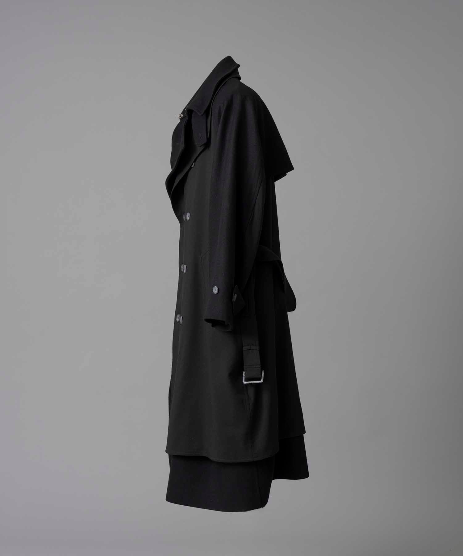 [24AW Pre-Order] SUPER170S Prime-Over Melton Balmachan Coat (Copy)