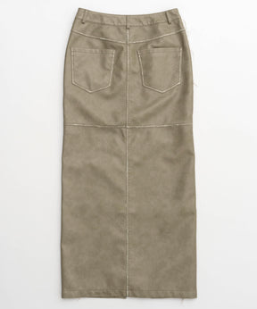 【24AUTUMN PRE-ORDER】Vegan Leather Tight Skirt