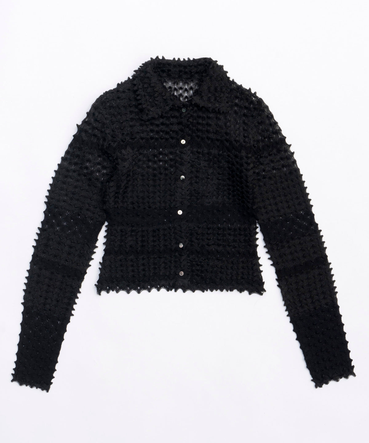 【24SPRING PRE-ORDER】Multi Border Spiky Knit Shirt