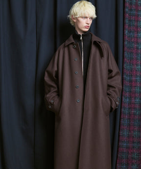 Super140s Prime-Over Melton Balmachan Coat
