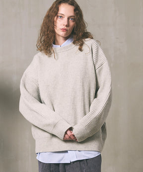 [24AW Pre-Order] Prime-Over Rib Crew Neck Knit Pullover