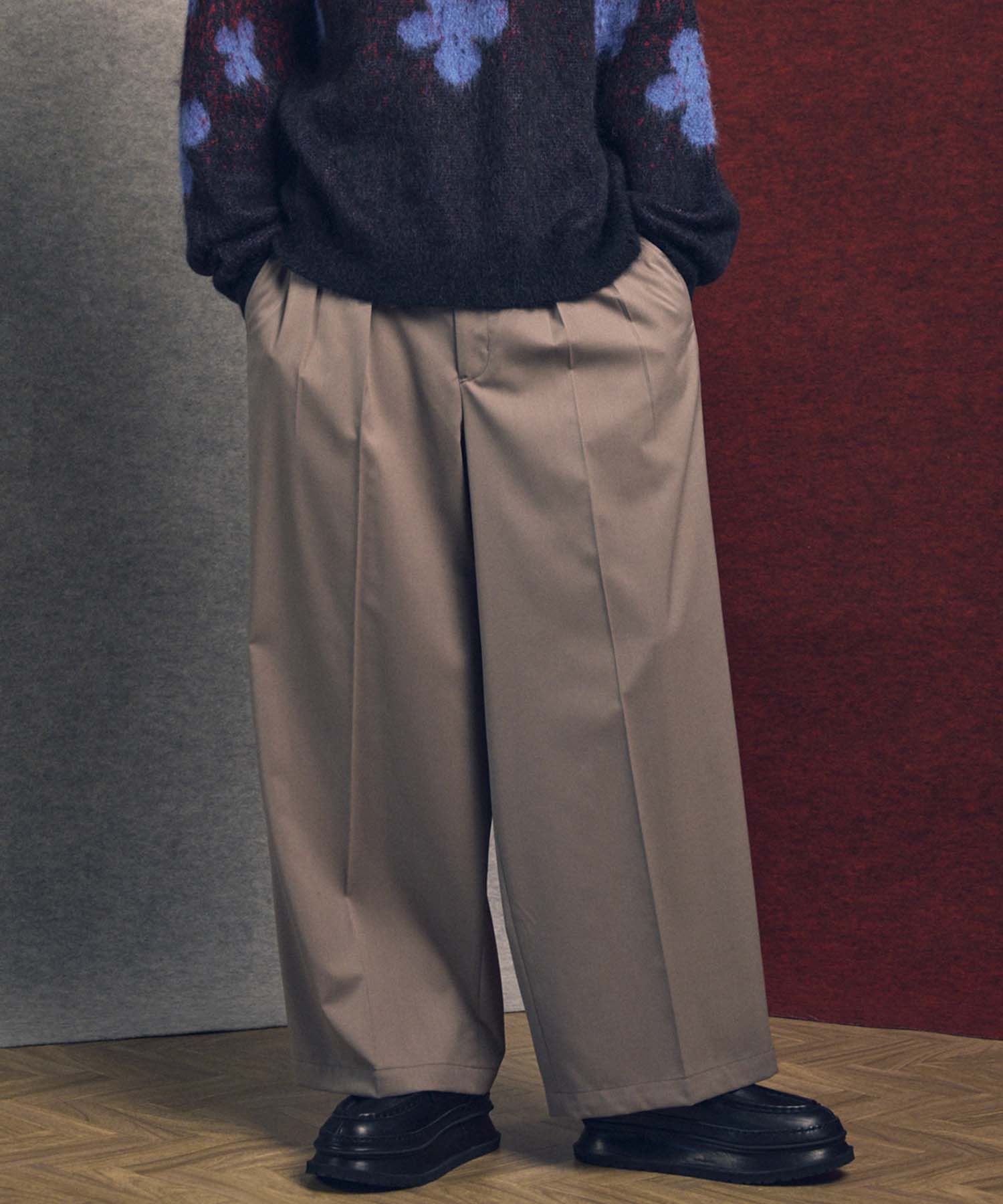 パンツ Wool mix semi baggy slacks WOOL BAGGY SLACKS #IVORY [FW23-B09] – cocorozashi