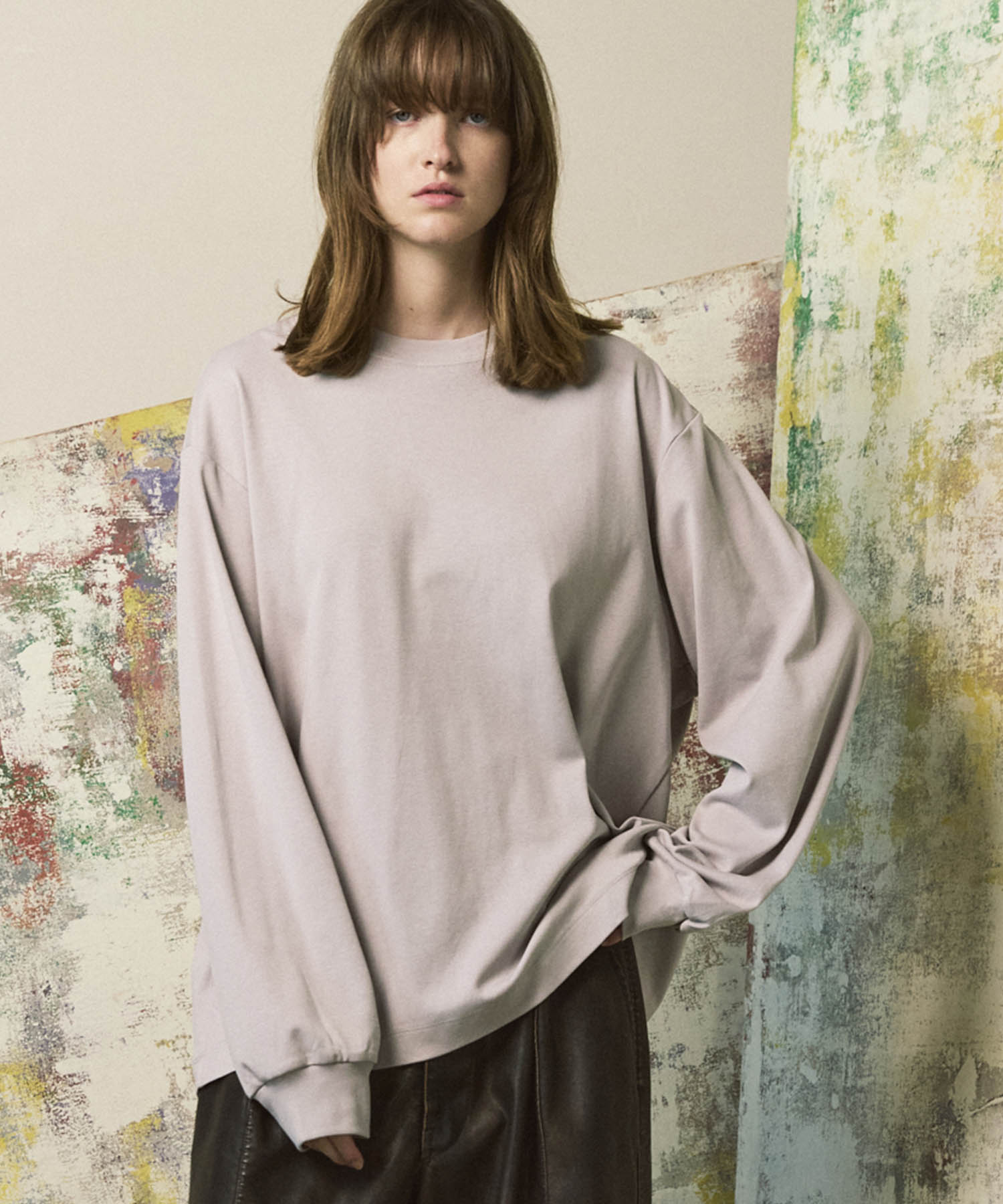 EX】Prime-Over Smooth Crew Neck Long Sleeve T-Shirt