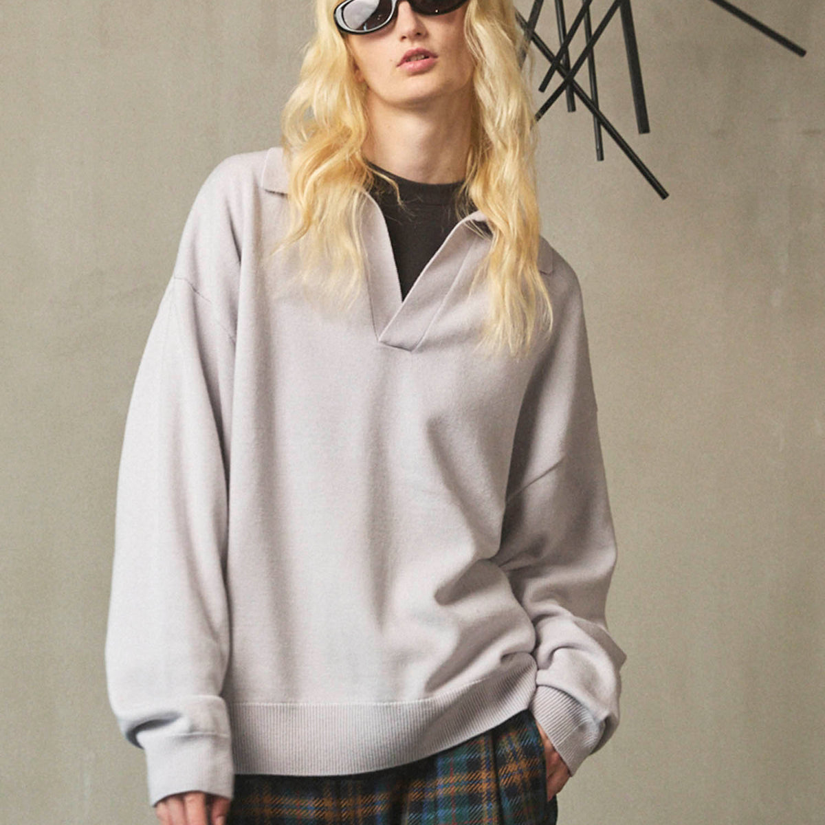 Cashfeel Extra Fine Merino Wool Prime-Over Skipper Knit Pullover